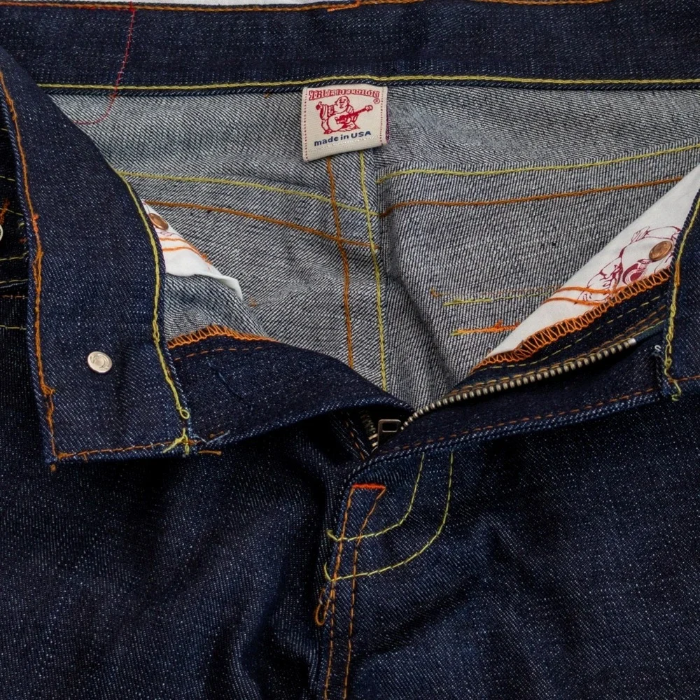 True Religion Billy Jeans USA Dark Wash Bootcut Dragon Embroidered‎ Denim 32x34